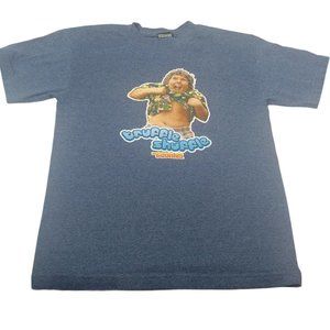 The Goonies Movie Truffle Shuffle Mens Small T Shirt Blue Graphic Short Sleeve
